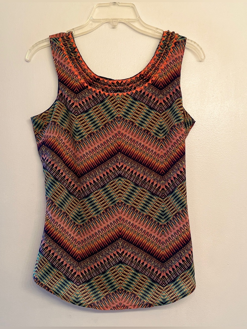 Sanctuary Tribal Aztec Print Cutout Open
Back Sleeveless Blouse sz.S